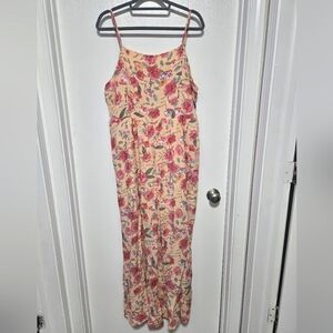 Floral Pink Wide Leg Jumpsuit